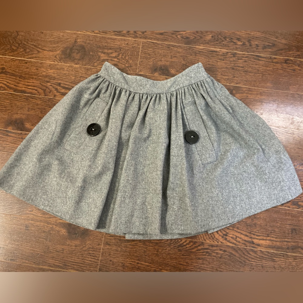 Grey Flare Skirt Anthropologie Size 2